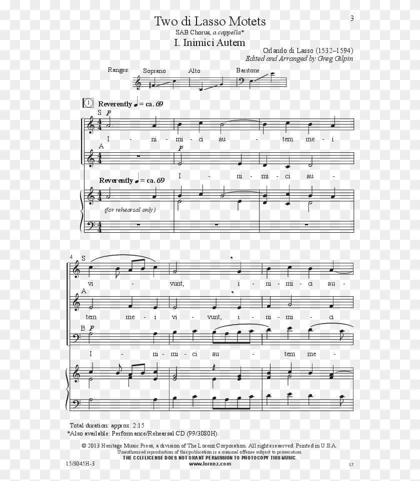 579x903 Two Di Lasso Motets Thumbnail Two Di Lasso Motets Thumbnail Hamabe No Uta Violin Sheet, Sheet Music, Leisure Activities, Musical Instrument HD PNG Download