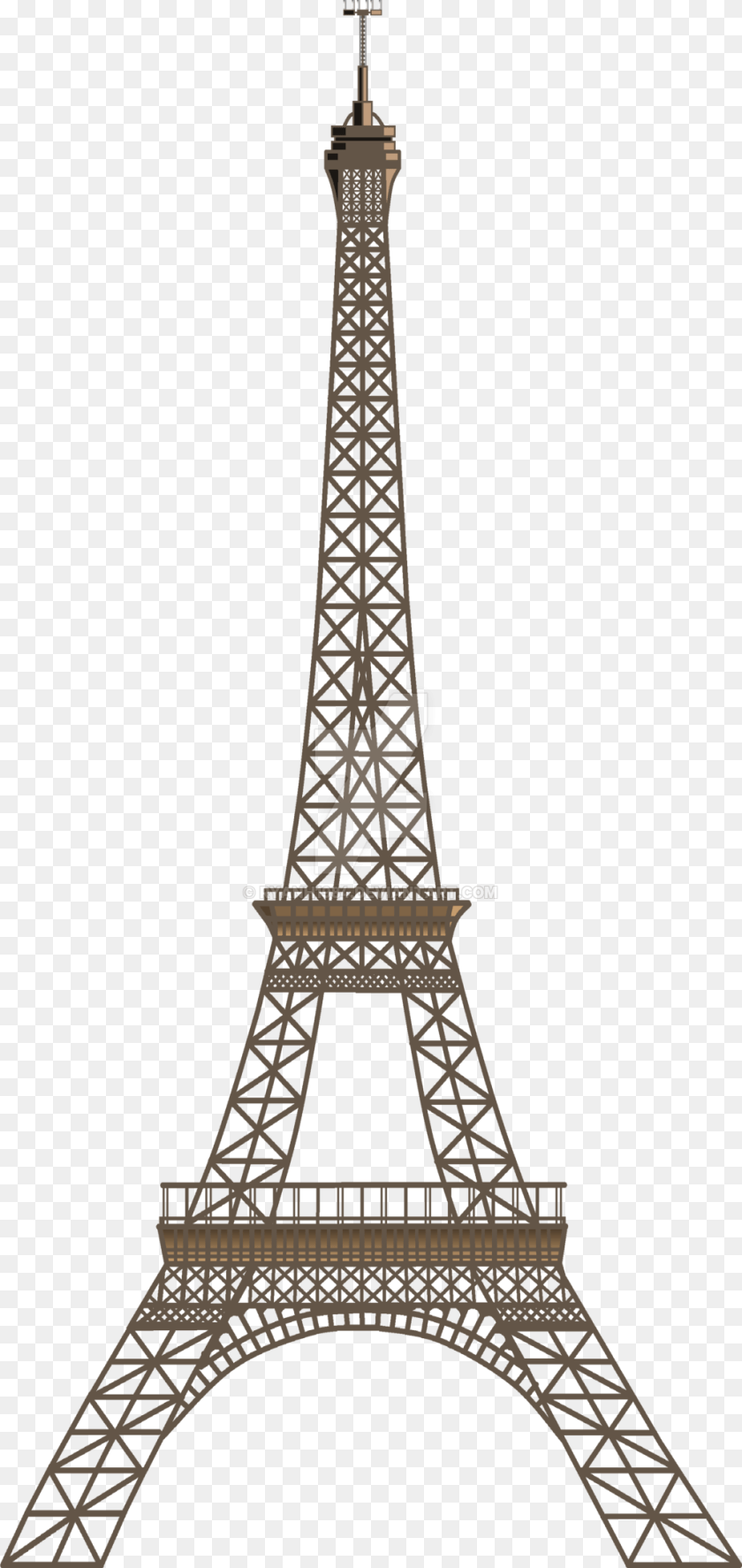 1024x2163 Two Dimensional Eiffel Tower Paris Eiffel Tower Clipart, Architecture, Building, City Transparent PNG