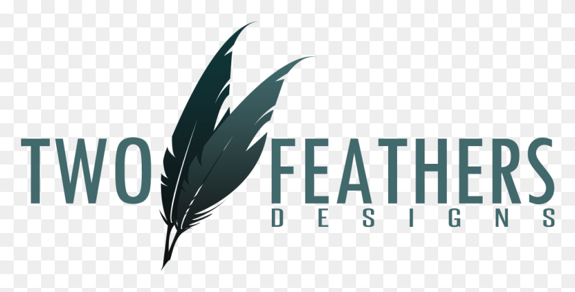 1018x478 Two Feathers Graphic Design Feathers, Leaf, Plant, Text HD PNG Download