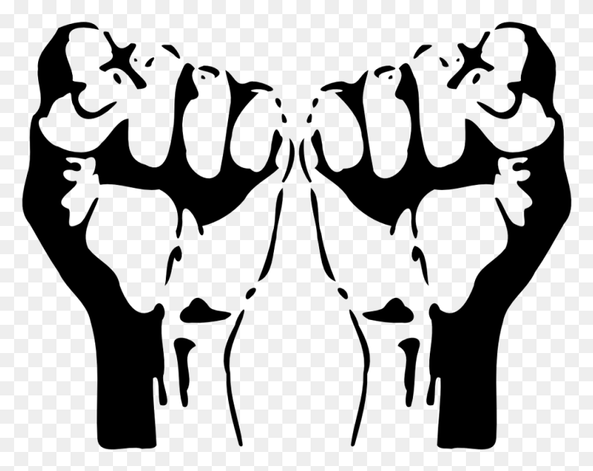 974x759 Two Fists Omfg Pawnch Raised Fist, Gray, World Of Warcraft HD PNG Download