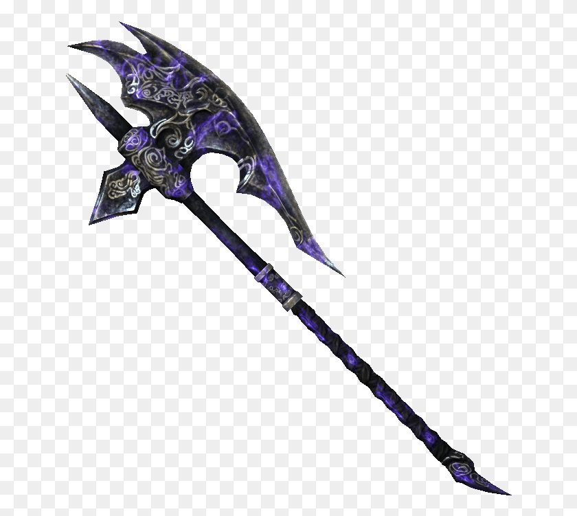 650x691 Two Handed Ebony Axe, Weapon, Weaponry, Symbol HD PNG Download