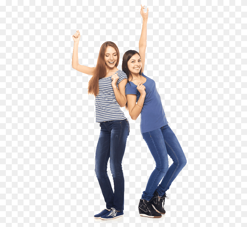 720x774 Two Happy People Transparent Stock Photos 2 Friends, Jeans, Clothing, Pants, Teen Sticker PNG