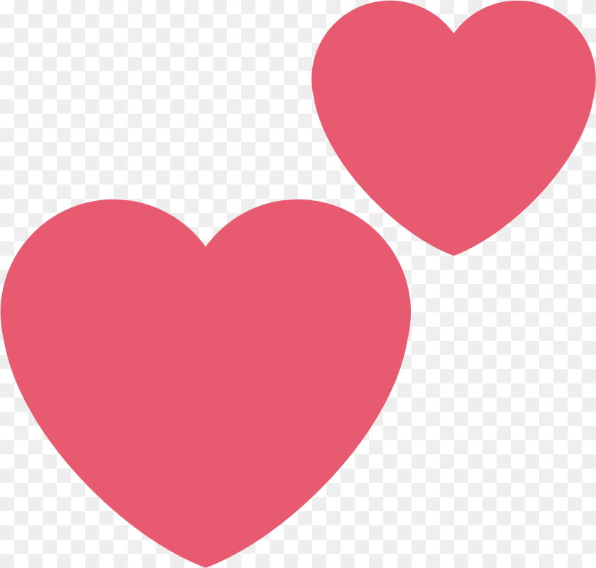 Two Hearts Emoji Twitter, Heart, Astronomy, Moon, Nature Transparent PNG