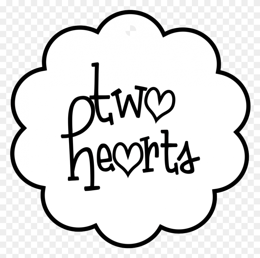 792x785 Two Hearts Neighm Tags Illustration, Text, Stencil, Hand HD PNG Download