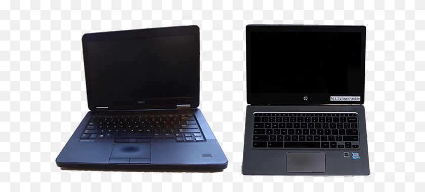 624x319 Two Laptops One Dell Latitude And One Hp Chromebook Netbook, Pc, Computer, Electronics HD PNG Download