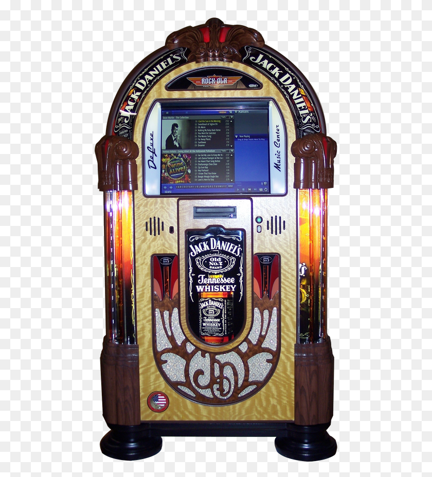 479x869 Two Major Icons Of American Ingenuity And Leisure Culture Rock Ola Jukebox Met Touch Screen, Beer, Alcohol, Beverage HD PNG Download