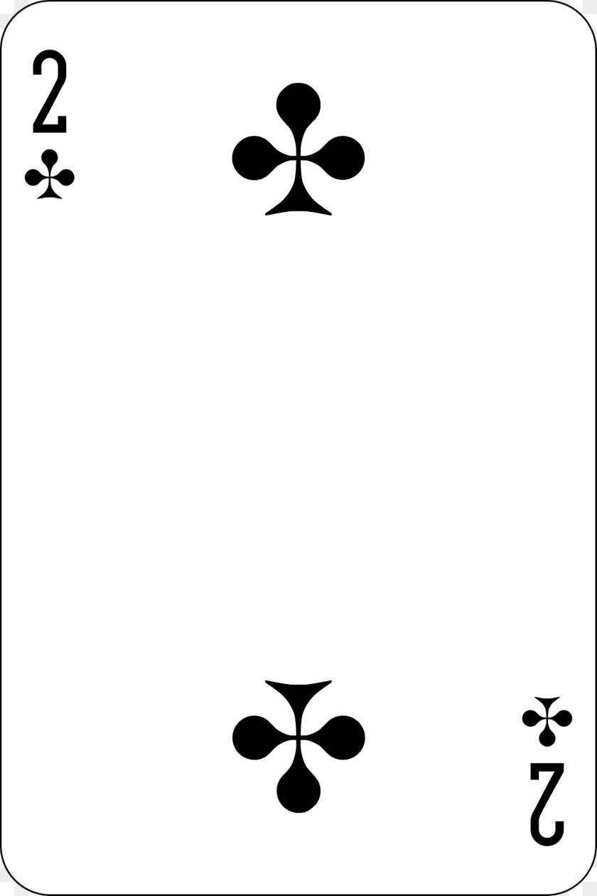 1280x1920 Two Of Clubs Clipart, Stencil, Symbol, Text PNG