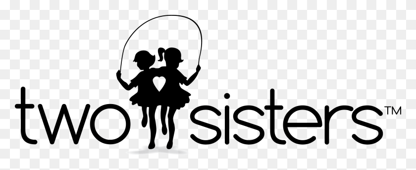 2283x830 Two Sister Silhouette, Person, Human, People HD PNG Download