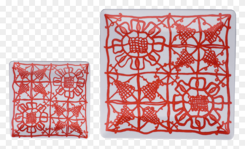 2153x1245 Two Sizes Porcelain Square Plates Art Paper, Cushion, Home Decor, Pattern Descargar Hd Png