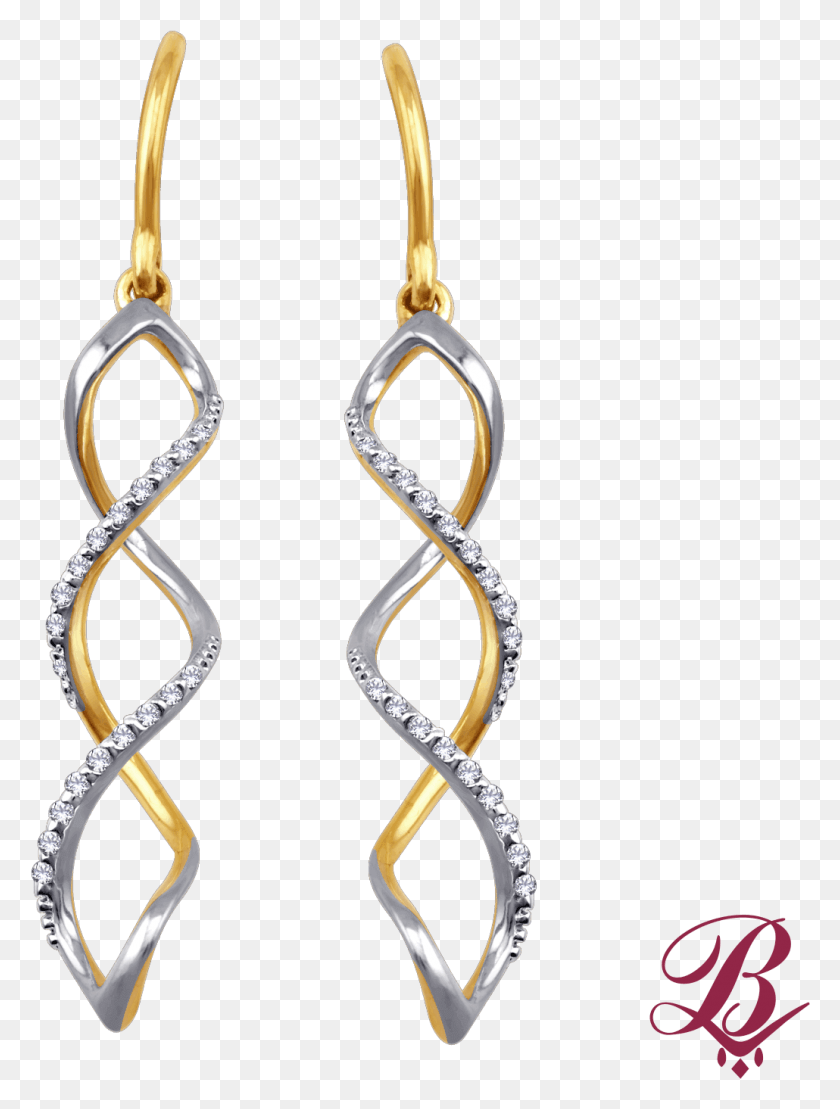 1030x1386 Two Tone Diamond Swirl Earrings Earrings, Accessories, Accessory, Jewelry Descargar Hd Png