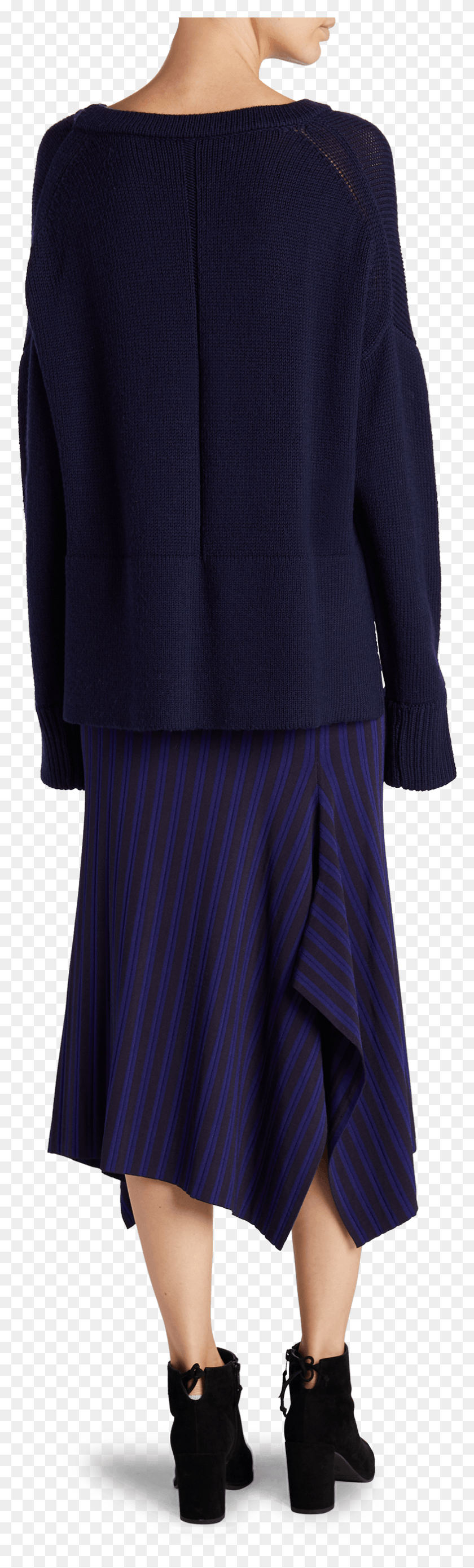 785x2739 Two Tone Knit Handkerchief Skirt Jason Wu Grey Silk Slip Midi Skirt, Clothing, Apparel, Person HD PNG Download