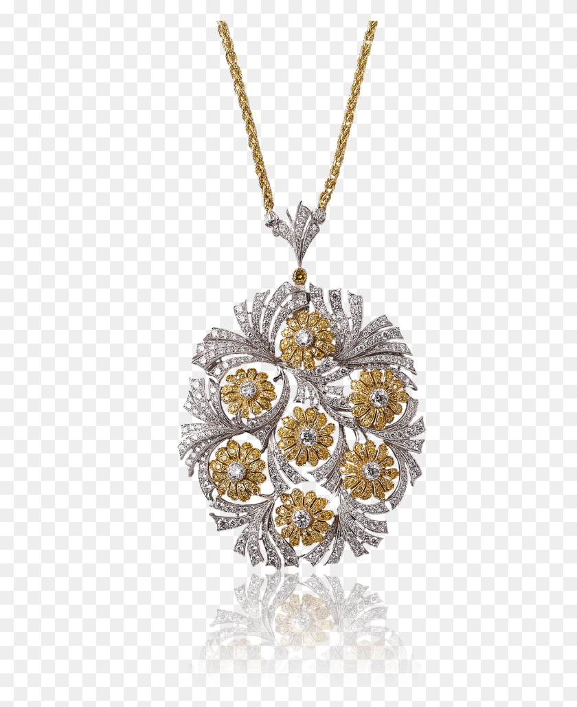 1446x1797 Two Vases Of Flowers Buccellati Flower Pendants, Pendant, Accessories, Accessory HD PNG Download