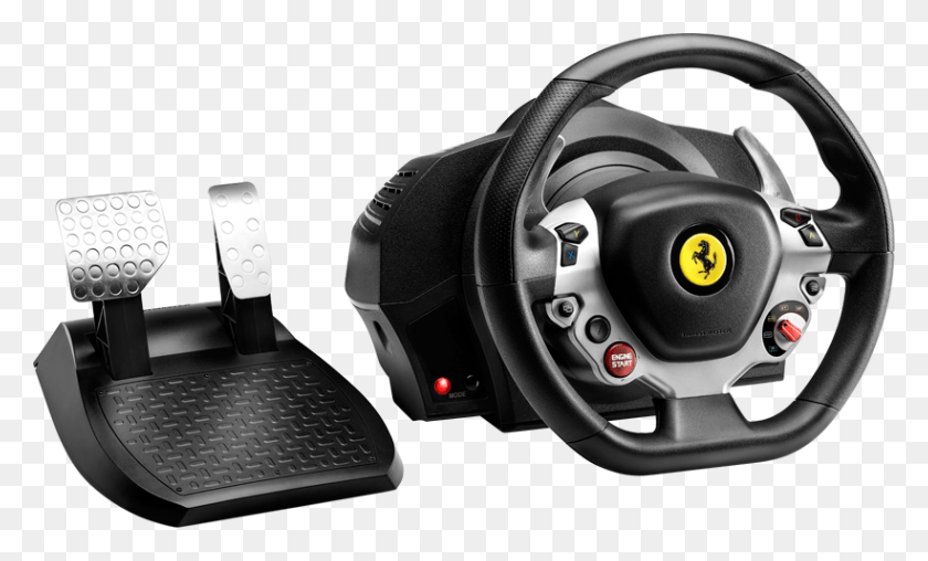 820x471 Descargar Png Tx Racing Wheel Ferrari 458 Italia Edition Thrustmaster Ferrari 458 Rim, Teclado De Computadora, Hardware De Computadora, Teclado Hd Png