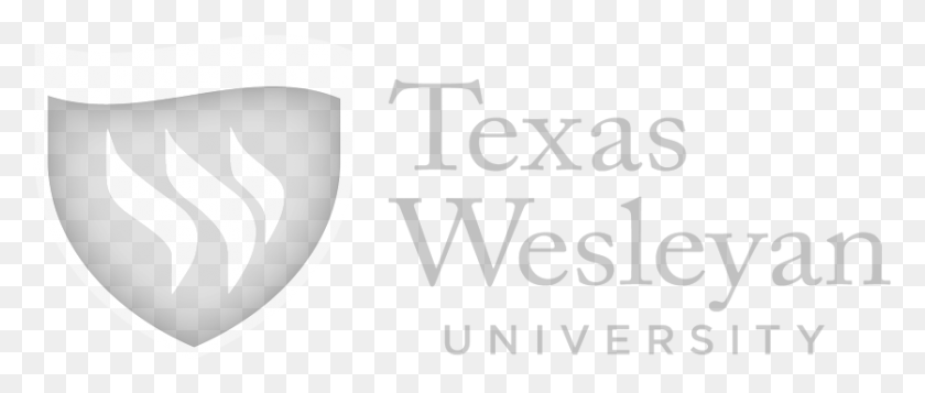 836x319 Descargar Png Txwesstackedleftlogo Gray Texas Wesleyan University, Text, Armor, Shield Hd Png