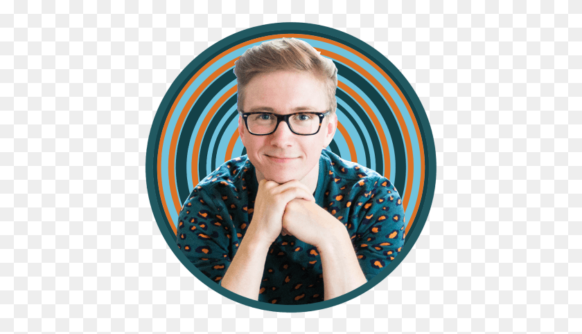 423x423 Tyleroakley Custom Icon Circle, Face, Person, Human HD PNG Download