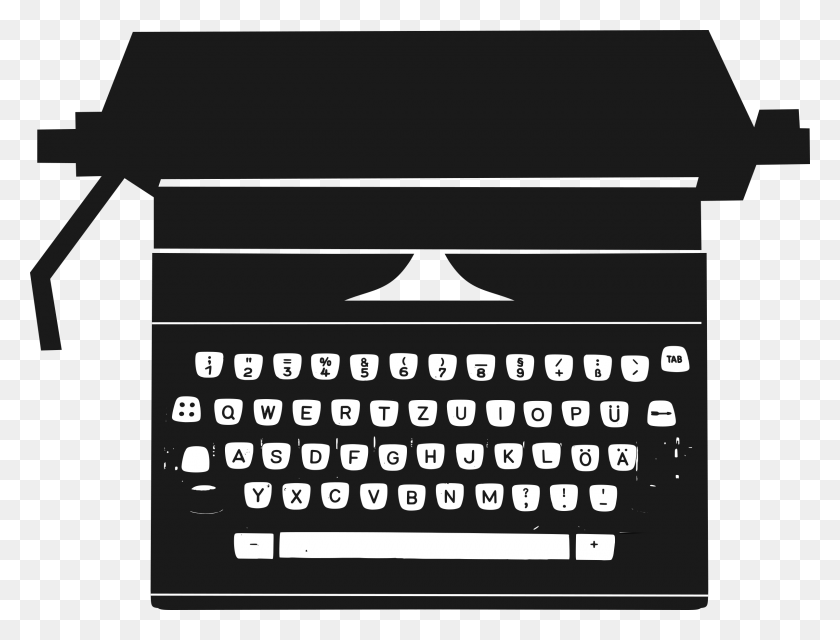 2400x1787 Typewriter Clipart Outline Typewriter Clipart, Text, Hand-held Computer, Computer HD PNG Download