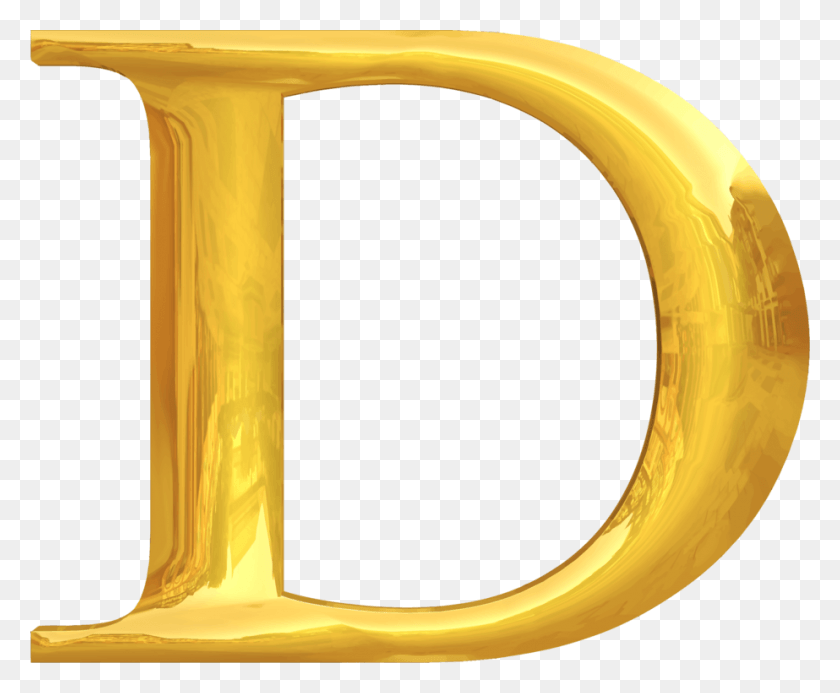 923x750 Typography Lettering Gold Alphabet Gold Typography D, Horn, Brass Section, Musical Instrument HD PNG Download