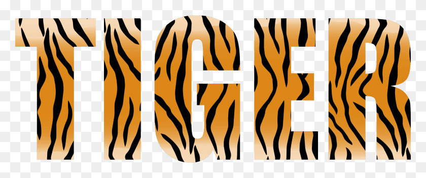 2264x846 Typography Tiger, Zebra, Wildlife, Mammal HD PNG Download