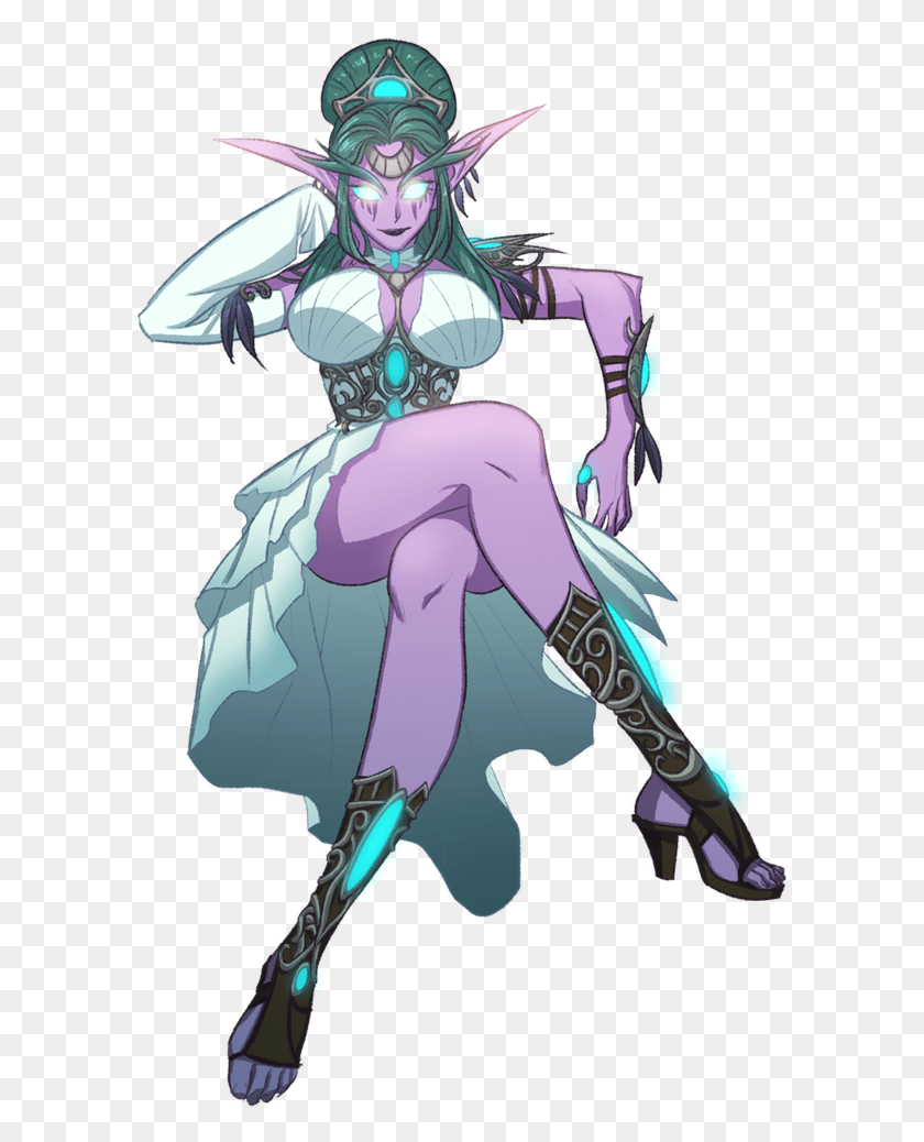 597x978 Tyrande Whisperwind Png / Disfraz Hd Png