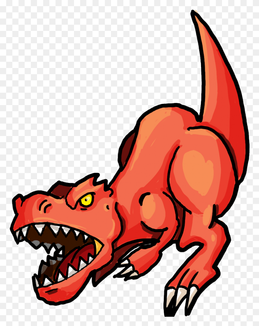 805x1027 Tyrannosaurus Snout Cartoon Clip Art Trex Transprent Red T Rex Clipart, Animal, Dinosaur, Reptile HD PNG Download