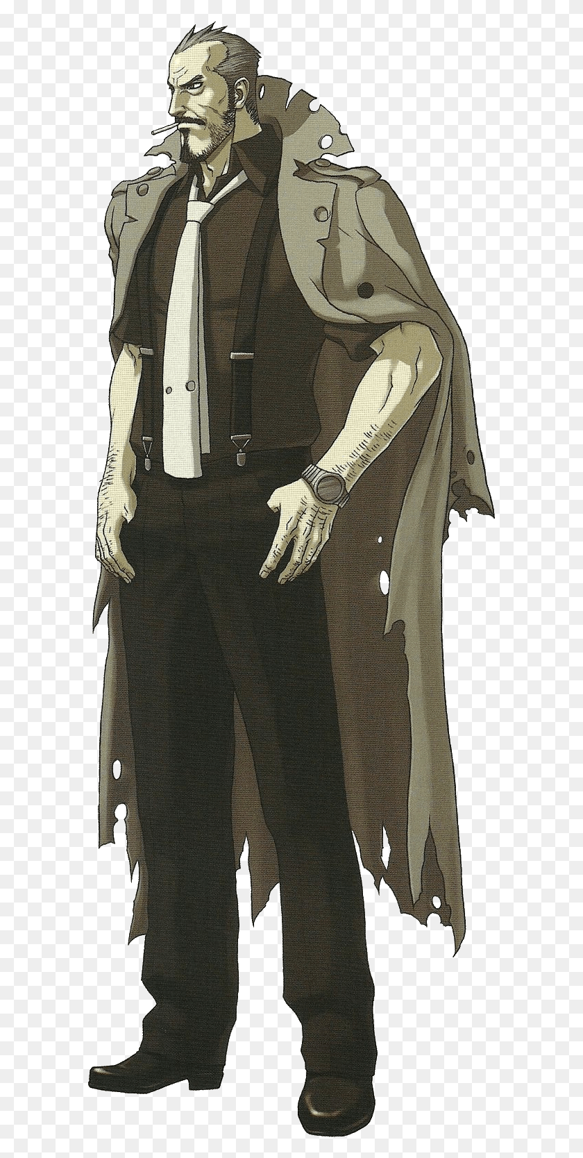 587x1608 Descargar Png Tyrell Badd Ace Attorney Tyrell Badd, Ropa, Ropa, Persona Hd Png