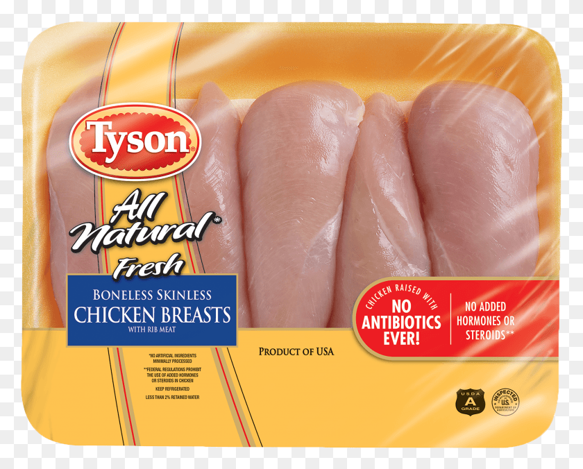 2401x1899 Tyson All Natural Fresh Boneless Skinless Chicken 2 Pound Chicken Breast HD PNG Download