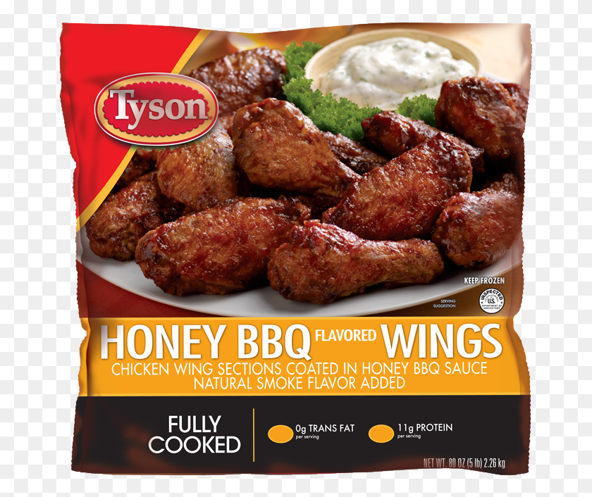 674x646 Tyson Honey Bbq Flavored Wings Tyson Chicken, Advertisement, Poster, Flyer HD PNG Download