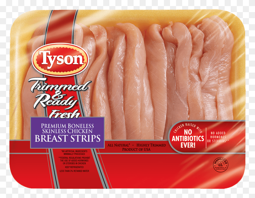 2401x1831 Tyson Trimmed Amp Ready Fresh Boneless Skinless Chicken Tyson Chicken Strips Raw HD PNG Download