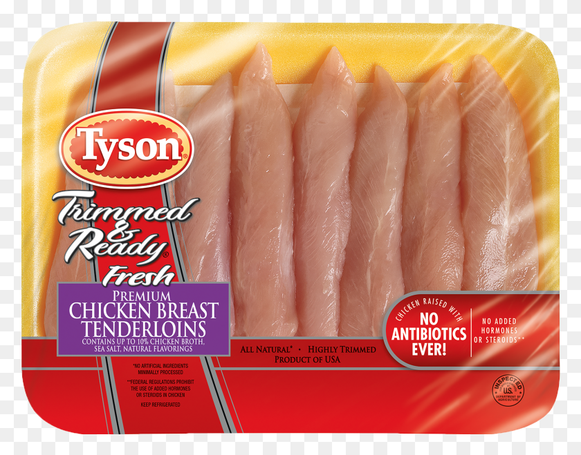 2401x1844 Tyson Trimmed Amp Ready Fresh Premium Chicken Breast 1 Lb Chicken Breast Tenderloins HD PNG Download