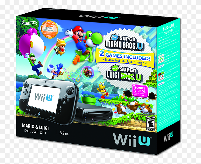714x626 U And New Super Luigi U Wii U Deluxe Set Box Wii U Bundle, Mobile Phone, Phone, Electronics HD PNG Download