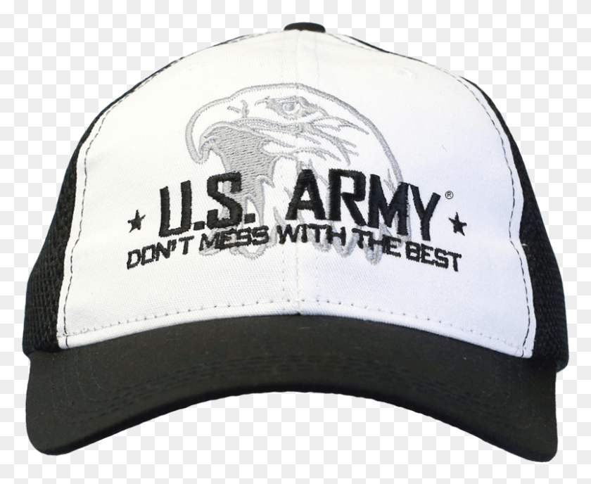 801x645 U S Army Cap Made In Usa Whiteblack Baseball Cap, Clothing, Apparel, Hat HD PNG Download