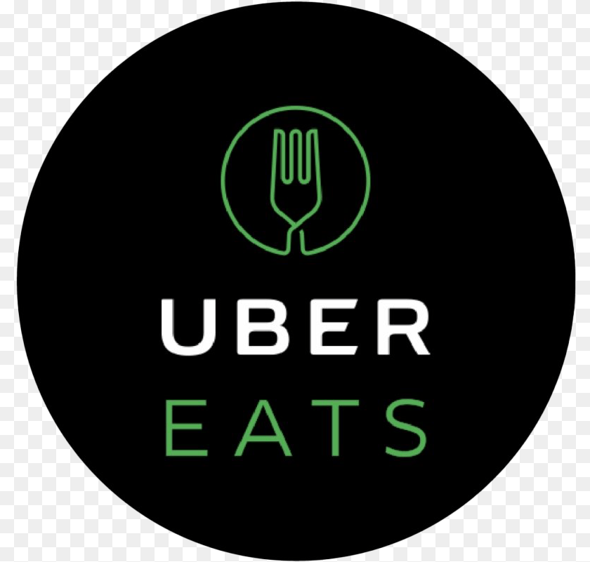 799x801 Uber Eats Transparent Uber Eats Logo 2018, Cutlery, Fork, Disk, Light Sticker PNG
