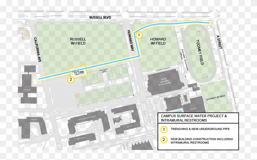 726x463 Uc Davis Campus Map Transparent Background Map, Neighborhood, Urban, Building HD PNG Download