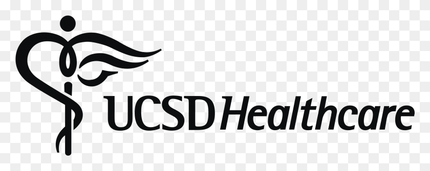 2163x764 Ucsd Healthcare Logo Transparent Calligraphy, Text, Alphabet, Symbol HD PNG Download