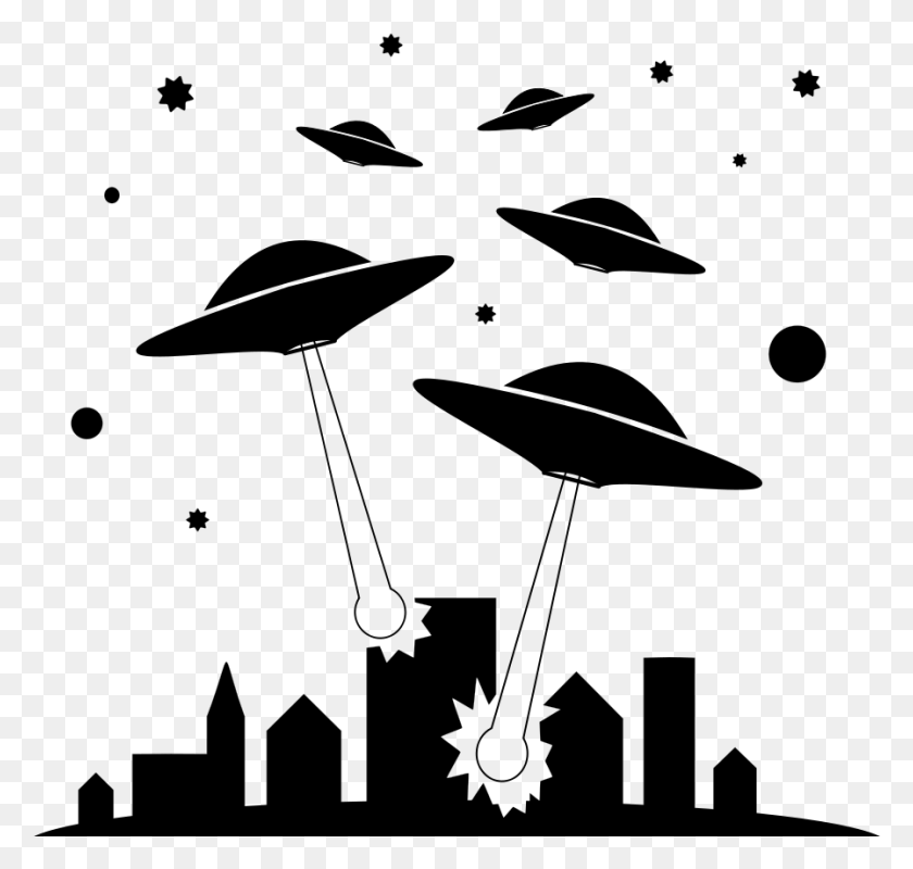 897x852 Ufo Graphic Google Search Stencil Isag Alien Invasion, Nature, Outdoors, Astronomy HD PNG Download