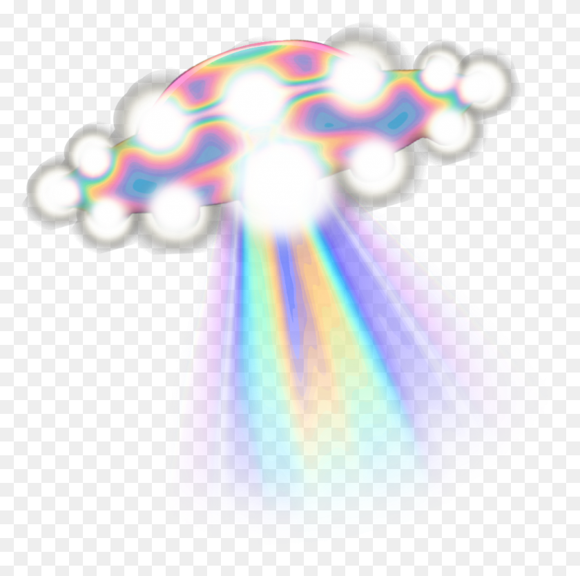 1030x1024 Ufo Holo Holographic Tumblr .png Vaporwave, Lighting, Clothing, Apparel HD PNG Download