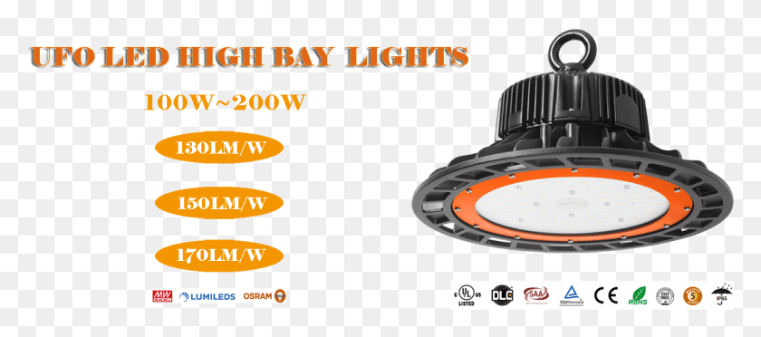 1067x427 Ufo Led High Bay Light Lantern, Spoke, Machine, Wheel HD PNG Download