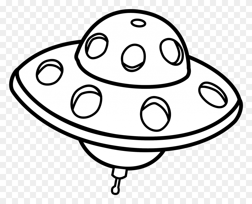 2255x1793 Ufo Ufo Black And White Clipart, Food, Vehicle, Transportation HD PNG Download