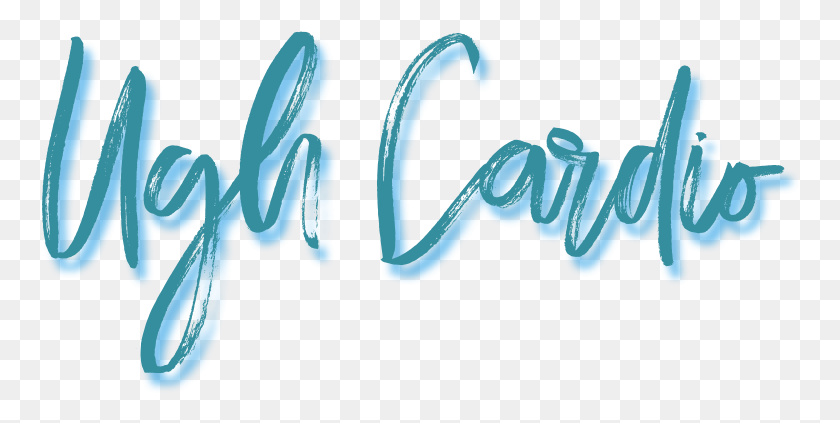 758x363 Ugh Cardio Calligraphy, Text, Hand, Handwriting HD PNG Download