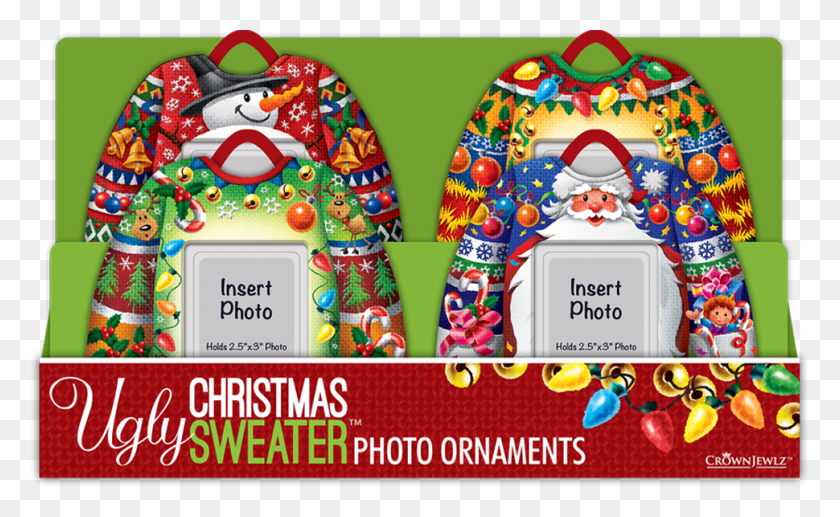 970x569 Ugly Christmas Sweater Photo Ornaments Illustration, Label, Text, Word HD PNG Download