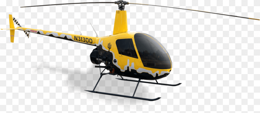 1024x446 Uhi Home Robinson R 22 Yellow Black, Aircraft, Helicopter, Transportation, Vehicle Sticker PNG