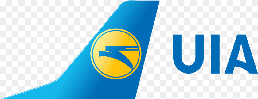 Ukraine International Airlines Logo, Aircraft, Airliner, Airplane, Transportation Transparent PNG