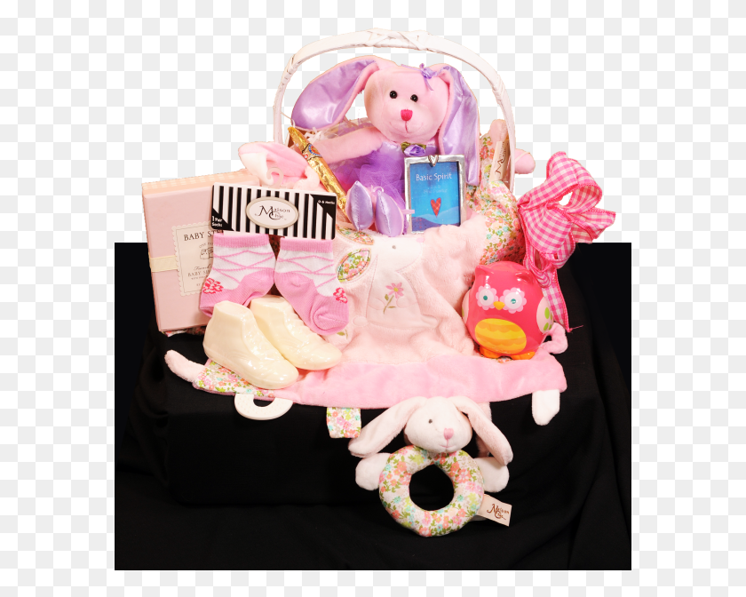 583x612 Ultimate Baby Girl Welcome Basket Baby Toys, Furniture, Birthday Cake, Cake HD PNG Download