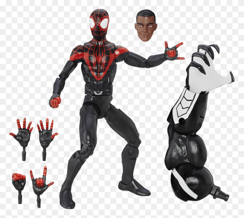 1429x1263 Ultimate Marvel Legends Spider Man Miles Morales, Person, Human, Toy HD PNG Download