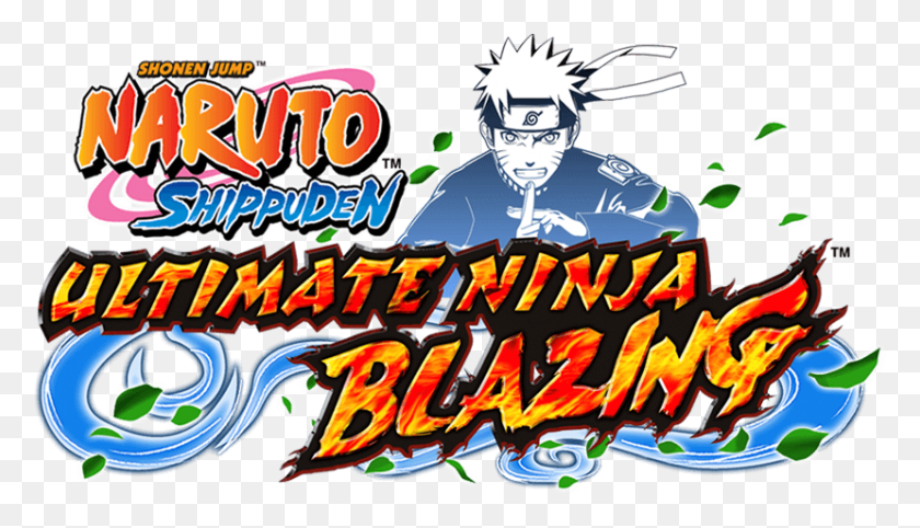 829x449 Descargar Png Ultimate Ninja Blazing Naruto Shippuden Ultimate Ninja Blazing Logo, Texto, Actividades De Ocio, Ropa Hd Png