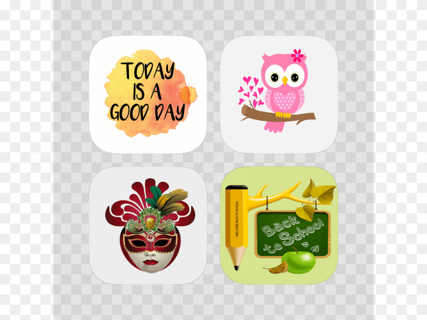 630x630 Ultimate Watercolor With Bird And School Stickers On Pink Girl Valentine39s Day Owl T Shirt Bodysuit Pink, Food, Lunch, Meal, Text Clipart PNG