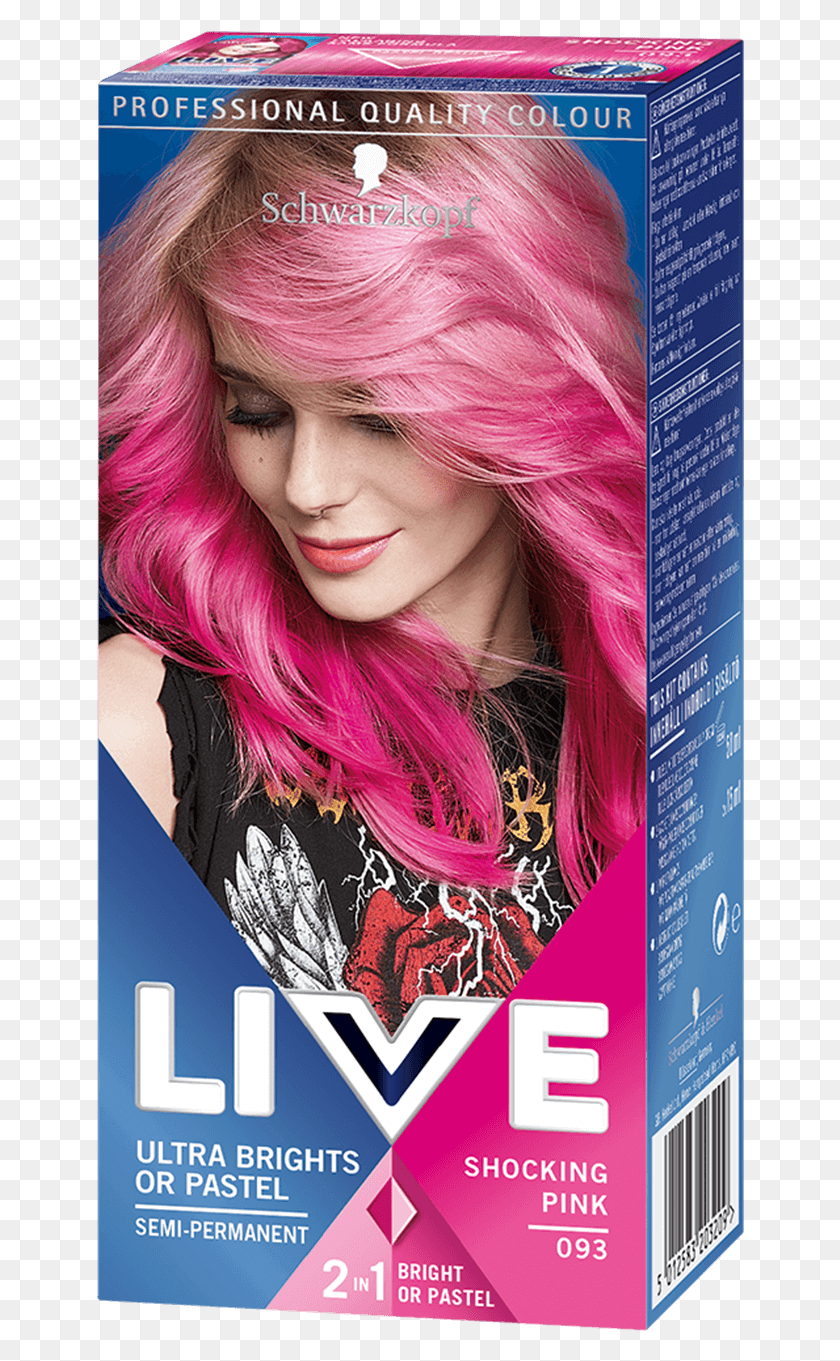 648x1301 Ultra Brights Or Pastel Live Pink Hair Dye, Poster, Advertisement, Flyer HD PNG Download