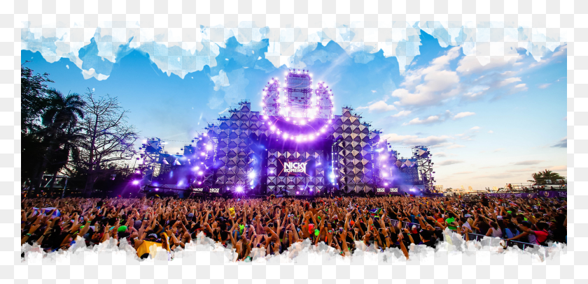 1920x855 Ultra Music Festival Hands, Crowd, Person, Human HD PNG Download