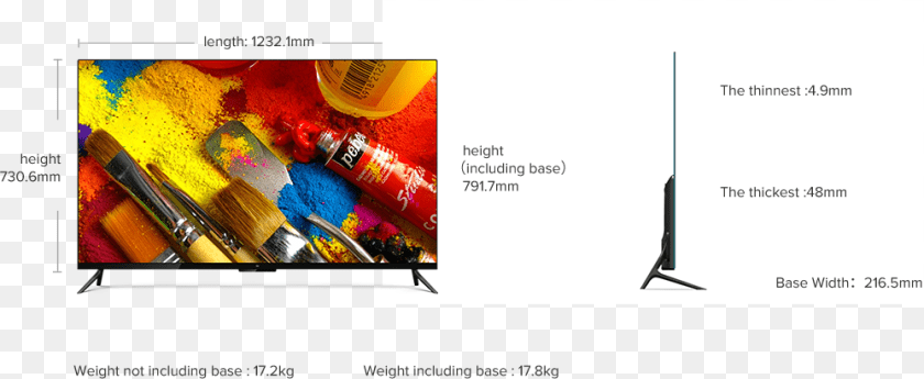 998x410 Ultra Thin Mi Led Tv 4c Pro Price In India, Paint Container, Brush, Device, Tool Sticker PNG