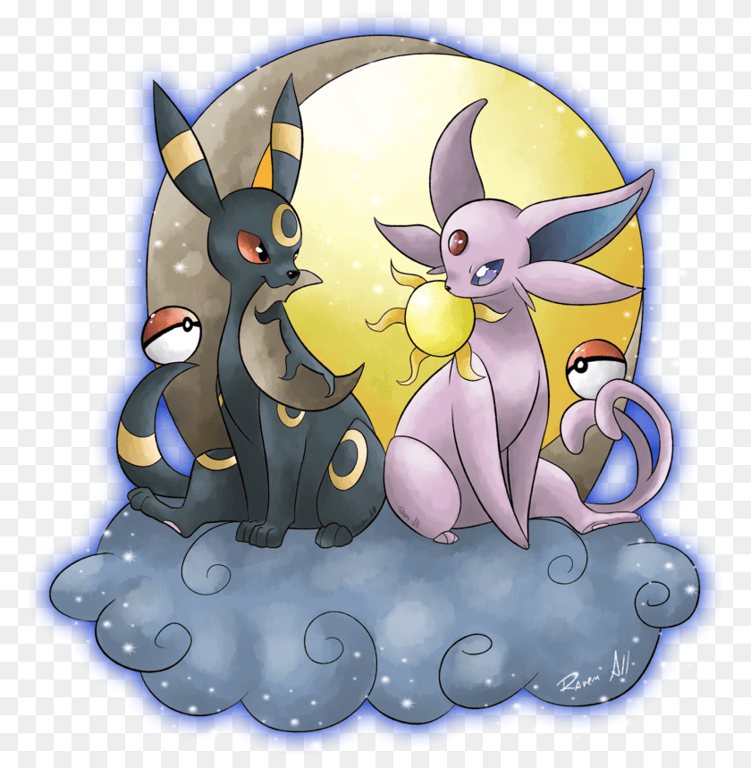 779x859 Umbreon And Espeon Coloring, Book, Comics, Publication, Cartoon PNG